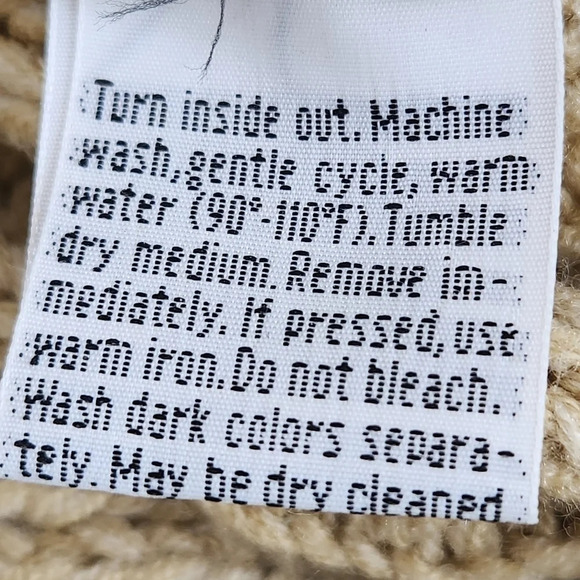 Vintage Cable Chunky Knit Sweater, Soft Sage Green, Women's Large - Picture 4 of 4